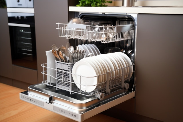 キッチンに備え付けの食器洗浄機