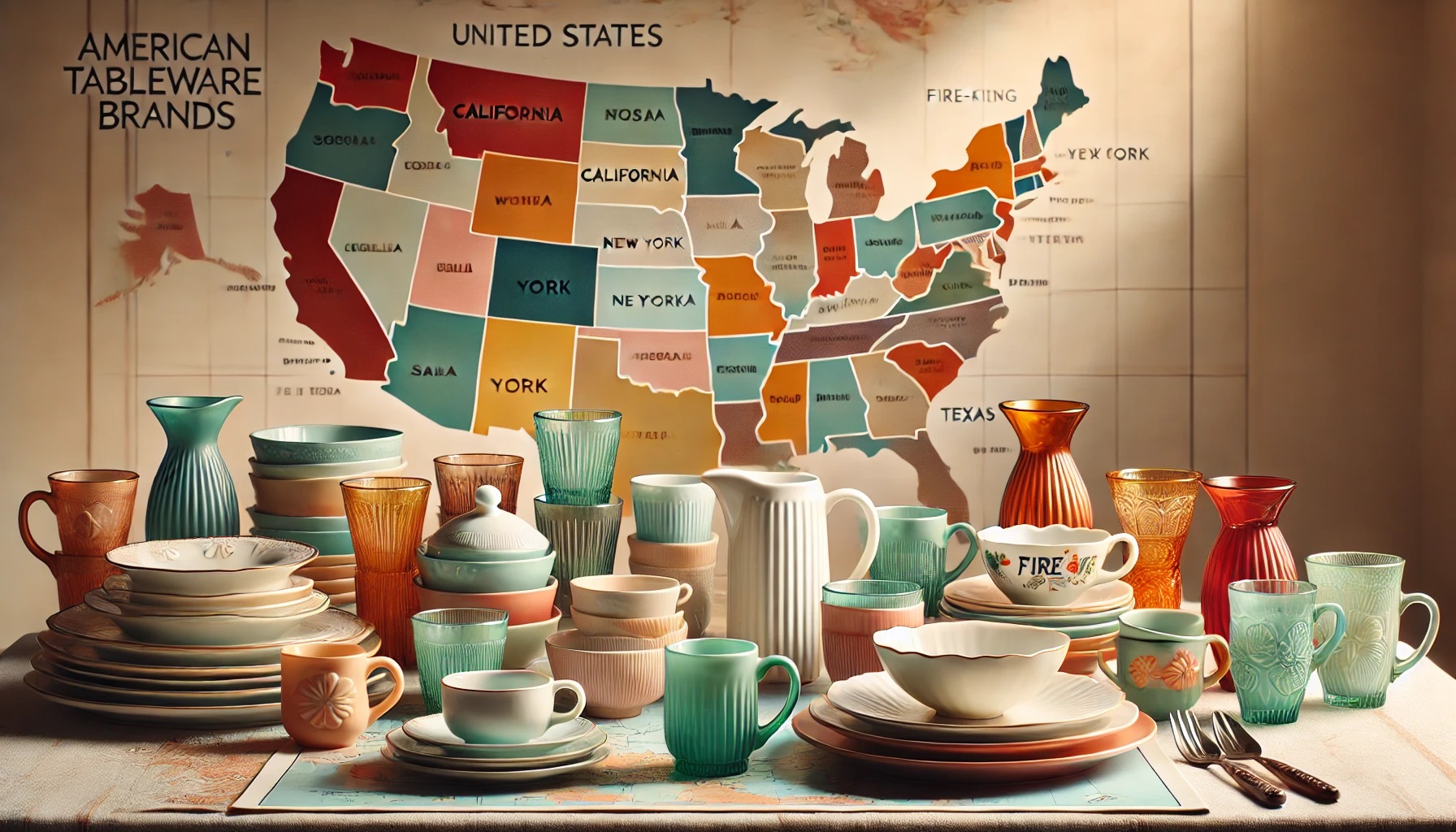 アメリカの食器ブランド、ミルクガラスのマグカップなど