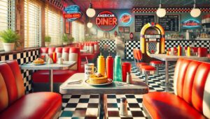 アメリカンダイナーのようなレトロなイメージ