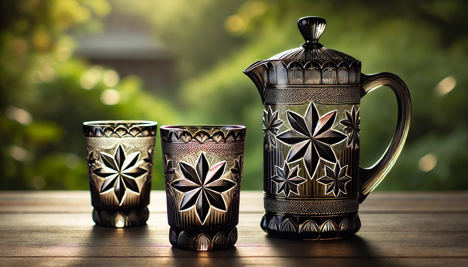 黒切子のグラス